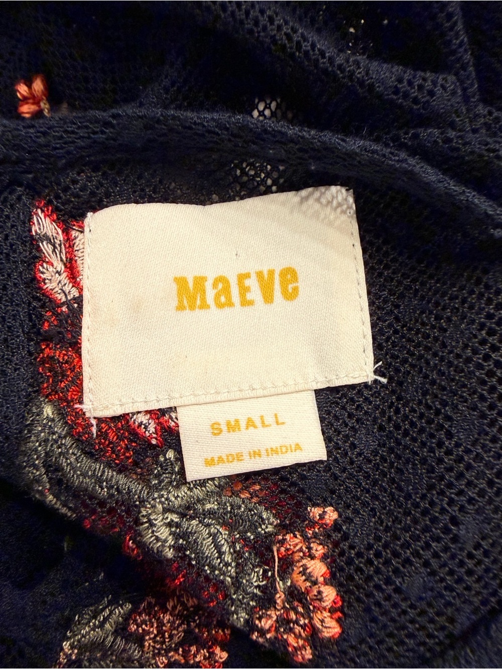 Maeve from Anthropologie Women’s Black Embroidered Cadiz Top, Size Small - Picture 12 of 13